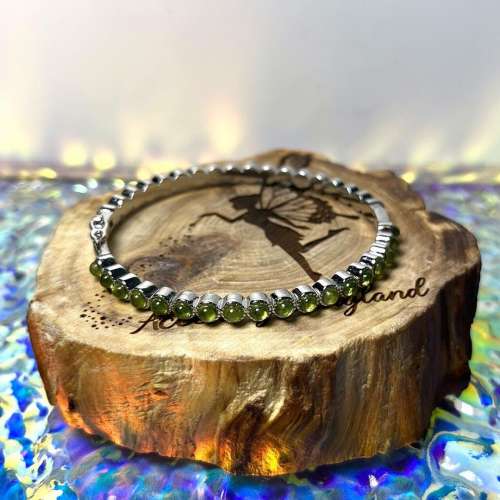 (不設面交)灰月亮石+橄欖石設計款手鐲 Moonstone X Olivine Bracelet