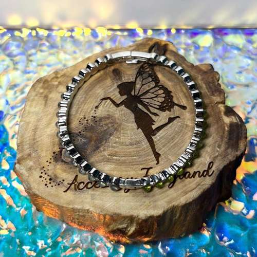 (不設面交)灰月亮石+橄欖石設計款手鐲 Moonstone X Olivine Bracelet