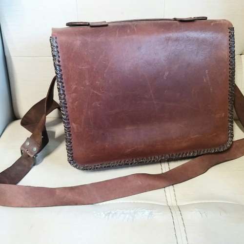 真皮人手製皮革袋，懷舊古董 有收藏價值