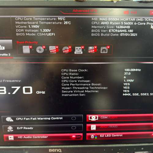 MSI B550M MORTAR ( 已test ，完全正常）