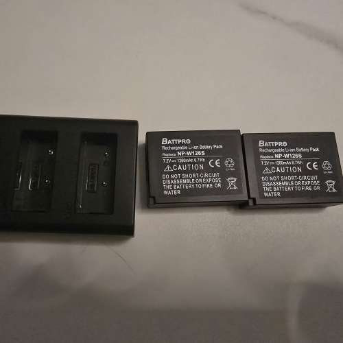 Fujifilm np-w126s w126s battpro 副廠電 兩粒 叉電器