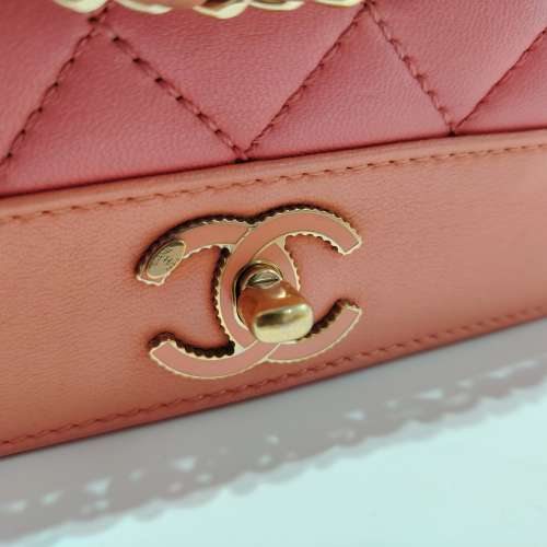 CHANEL粉紅色拼色手袋 Mademoselle Handbag / Crossbody Bag Pink Color