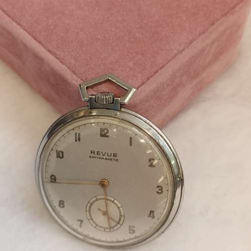 🫶⌚#議價請移玉步🌟no bargain 😎Vintage 「REVUE」45mm 超薄 防磁瑞士製造懷錶po...