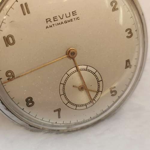 🫶⌚#議價請移玉步🌟no bargain 😎Vintage 「REVUE」45mm 超薄 防磁瑞士製造懷錶po...