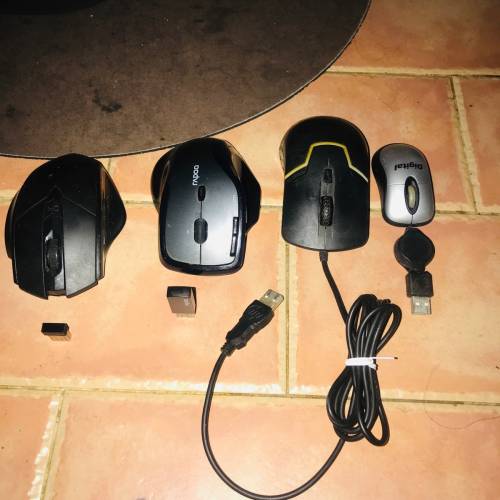 二手滑鼠有線無線買一送三