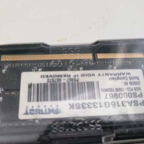 Patriot  8GB DDR3 1333 MHz SODIMM Memory 香港行貨 NOTEBOOK  raM