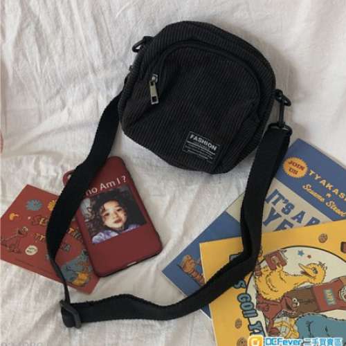 全新燈芯絨百搭斜挎包 韓國ins學生小包包女單肩包 斜孭袋 手袋