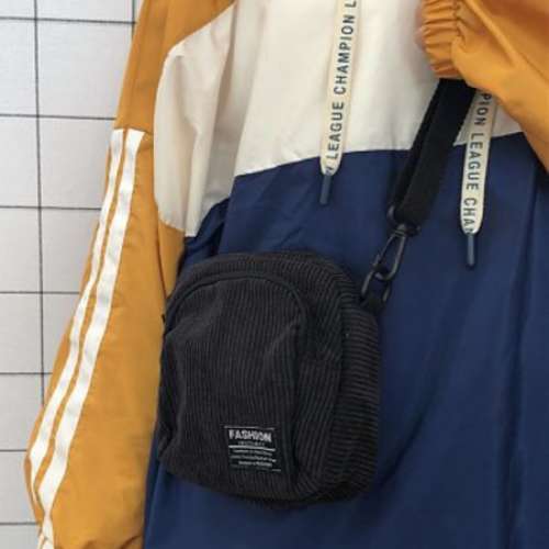 全新燈芯絨百搭斜挎包 韓國ins學生小包包女單肩包 斜孭袋 手袋