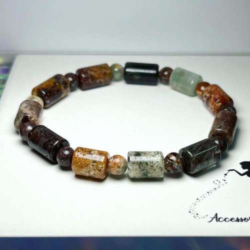(不設面交)四季幽靈圓柱手鏈 Cylinder Shaped Mixed Phantom Quartz Bracelet