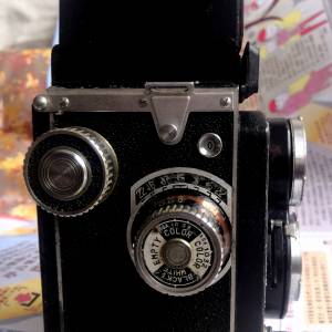 60mmx60mm 菲林雙反鏡機全金属玻璃製tlr camera Beautyflex D (1955) , Biokor 80m...