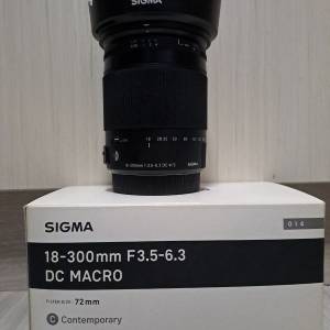 《天涯鏡》Sigma 18-300mm F3.5-6.3 (Canon EF Mount )！！！連配遮光罩及兩個月保養