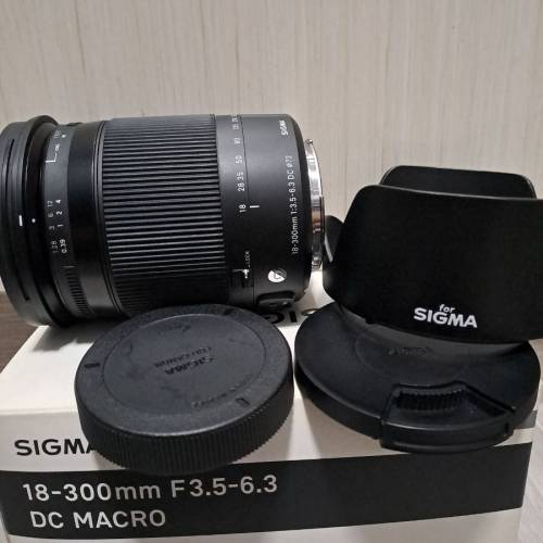 《天涯鏡》Sigma 18-300mm F3.5-6.3 (Canon EF Mount )！！！連配遮光罩及兩個月保養
