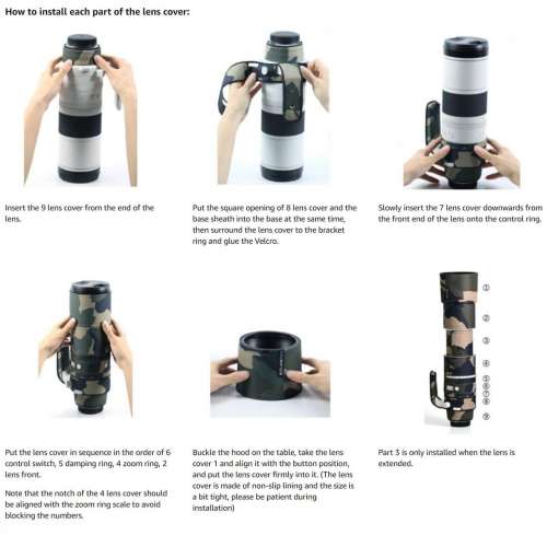 ROLANPRO Lens Camouflage Coat For Canon RF 200-800mm F6.3-9 IS USM 防水炮衣 -...
