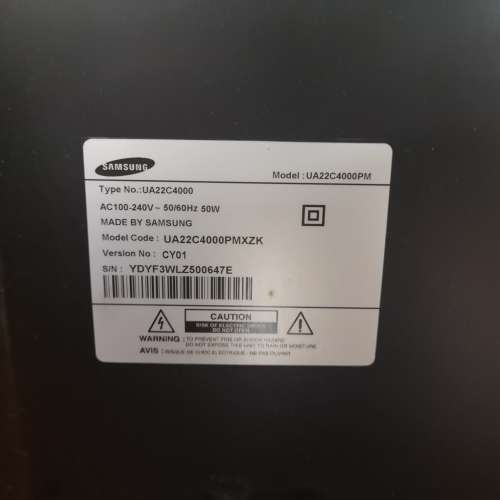 三星UA22C4000PM 22" LED iDTV 可以當MOM用 薄機身 不用火牛(直接插線)