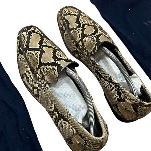 停產罕有- Prada 復古男裝 Roccia 真蟒蛇皮鞋