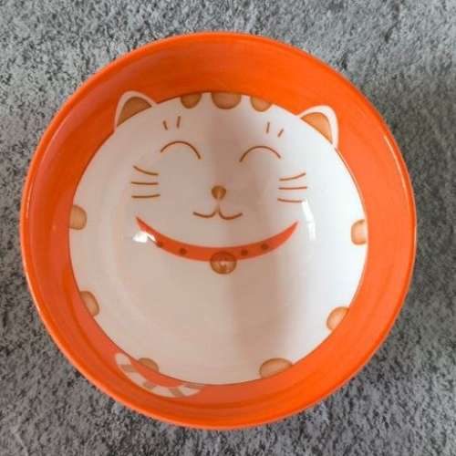 全新 招財貓 陶瓷碗 碗仔