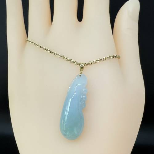 緬甸翡翠 18K福瓜吊墜