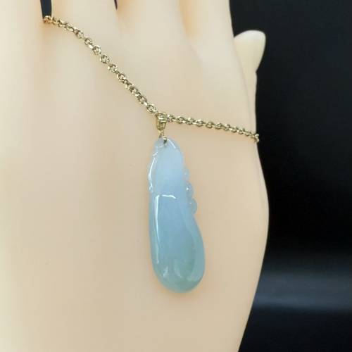 緬甸翡翠 18K福瓜吊墜