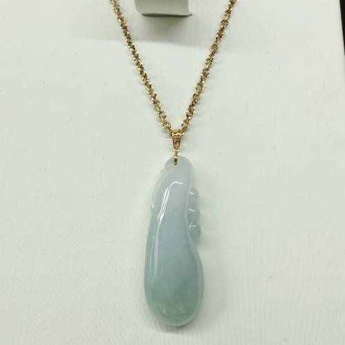 緬甸翡翠 18K福瓜吊墜