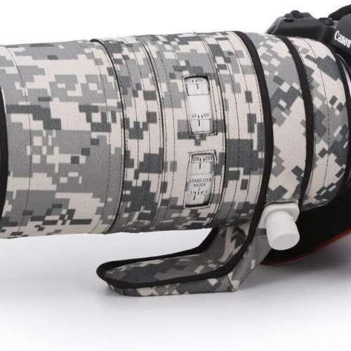 For Canon RF 100-500mm f/4.5-7.1L IS USM 鏡頭保護炮衣 -  Gray Camouflage 灰色迷...