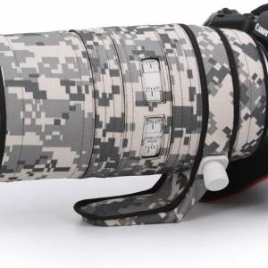 For Canon RF 100-500mm f/4.5-7.1L IS USM 鏡頭保護炮衣 -  Gray Camouflage 灰色迷...