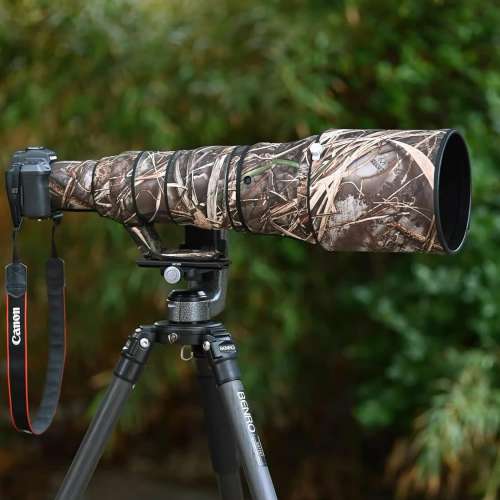 For Canon RF 600mm F4 L is USM 鏡頭保護炮衣 - Grass Camouflage #9d 枯葉迷彩 #9d