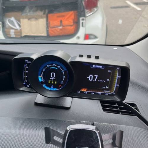 2012年大霸王 安装自安平顯 ActiSafety A600 OBD液晶儀表行車電腦抬頭頭顯示器