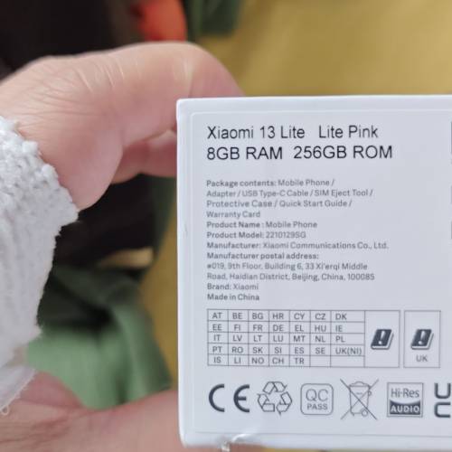 小米13lite pink 8GB ram 256GB ROM