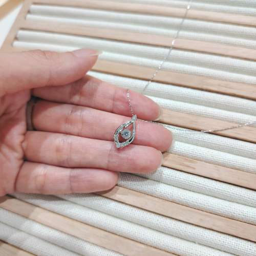 鉑金天然鑽石舞動頸鍊 Pt900 Platinum Dancing Diamond Necklace 0.30ct