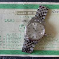 Rolex Datejust 1601 Wide Boy Silver Sigma Dial with Paper Open 6 Date disc