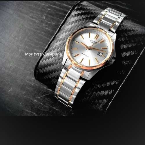 Montres Company 香港註冊公司(32年老店) 卡西歐 CASIO 不鏽鋼錶帶 條字 金銀色 MT...