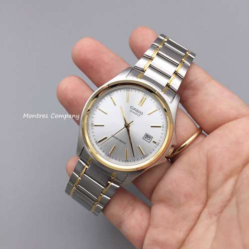 Montres Company 香港註冊公司(32年老店) 卡西歐 CASIO 不鏽鋼錶帶 條字 金銀色 MT...