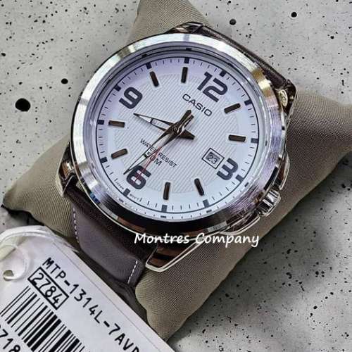 Montres Company 香港註冊公司(32年老店) 卡西歐 CASIO 防水 真皮錶帶 MTP MTP1314...