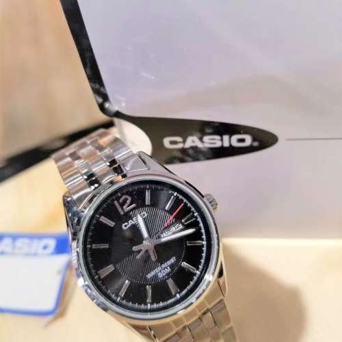 Montres Company 香港註冊公司(32年老店) 卡西歐 CASIO 情侶錶 不鏽鋼 黑銀色 MTP1...