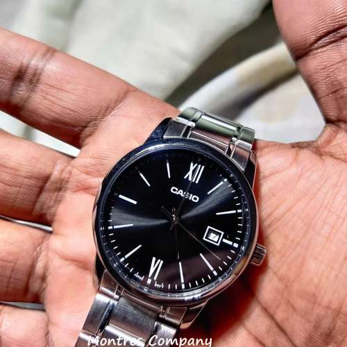 Montres Company 香港註冊公司(32年老店) 卡西歐 CASIO 不鏽鋼錶帶 黑銀色 MTPV002...