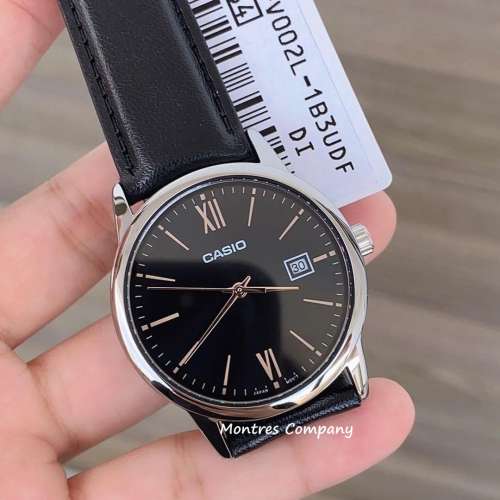 Montres Company 香港註冊公司(32年老店) 卡西歐 CASIO 羅馬數字 黑色 MTP MTPV002...