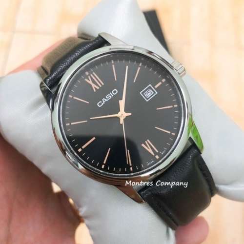Montres Company 香港註冊公司(32年老店) 卡西歐 CASIO 羅馬數字 黑色 MTP MTPV002...