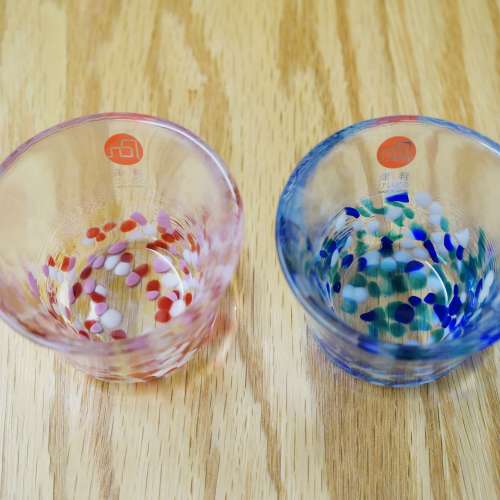ADERIA 津輕玻璃 石塚硝子 春の雫 夏の雫 清酒杯套裝 Japanese Sake Cups Made in ...