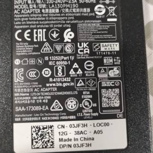 原裝 DELL 130W  ((LA130PM190)) Charger 充電器 電源