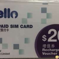 csl hello sim card面值$20增值券