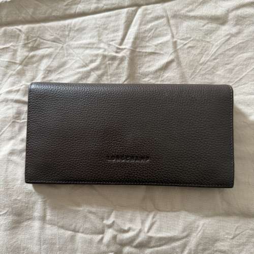【Longchamp】Brown Long Leather Wallet (NEW)