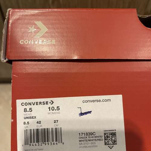 90% New - Converse x Clot Chuck 70 Hi White