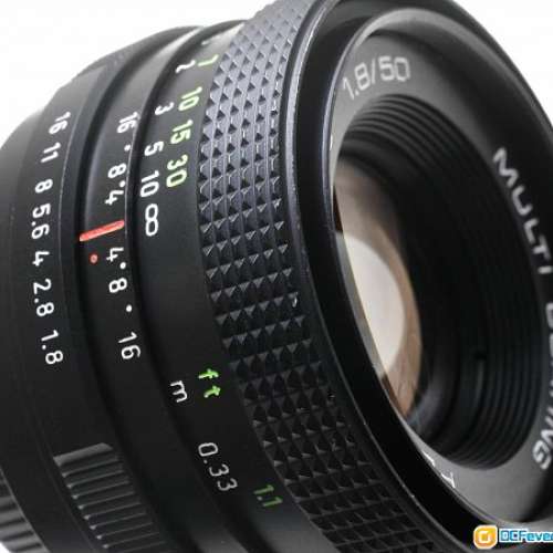 Pentacon Multi Coating auto 50/1.8 (M42)豐富層次感細 極高解析度，玻璃95新，德...