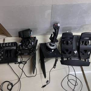 Thrustmaster 圖馬思特A10C疣豬微軟模擬飛行搖桿dcs外設全套設備飛機模擬器駕駛油門...