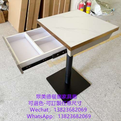 人造石桌子加工廠,抽屜儲物桶餐桌訂製工廠,大理石餐檯傢俱訂造,餐館檯凳,茶餐廳飯...