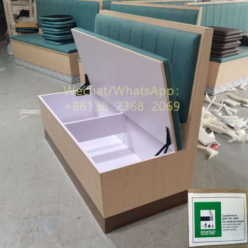 可通過消防驗收合格證書,訂造儲物沙發,儲物卡位,防火阻燃BS7176證書,抽屜卡位沙發...