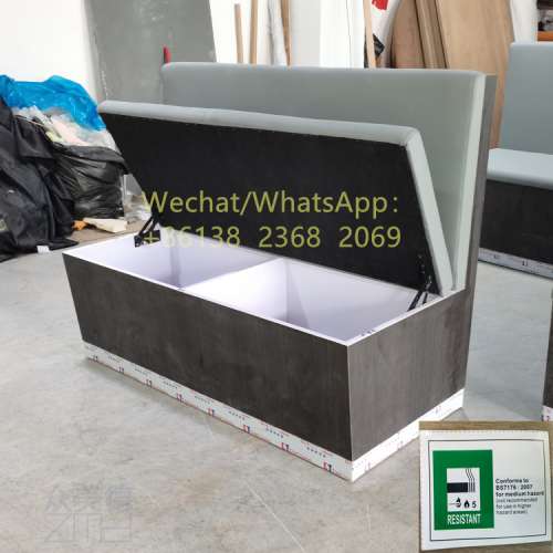 可通過消防驗收合格證書,訂造儲物沙發,儲物卡位,防火阻燃BS7176證書,抽屜卡位沙發...