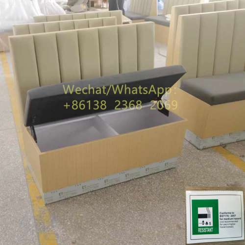 可通過消防驗收合格證書,訂造儲物沙發,儲物卡位,防火阻燃BS7176證書,抽屜卡位沙發...