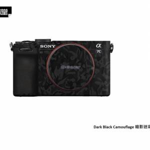 美本堂  For Sony A7CR ILCE-7CR / A7CII 相機保護貼 - Dark Black Camouflage 暗影...