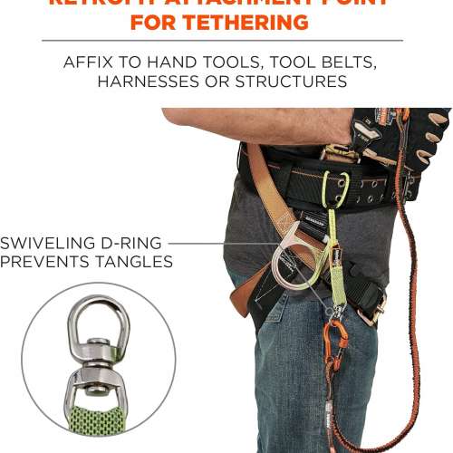 Squids 3713 彈性工具繫繩配件 - 環形工具尾部旋轉 - 10 磅